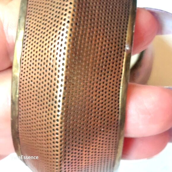 Vintage 1990s Bangle Bracelets Set Of 3 Copper Brass Metals - Picture 6 of 12